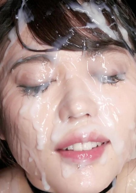 Буккаке на волосы девушки