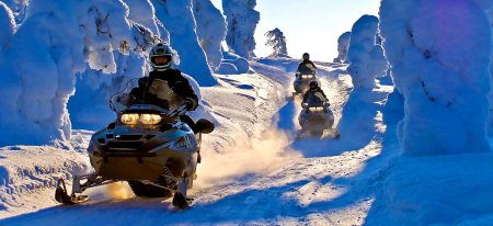 Сафари на снегоходах в карелии