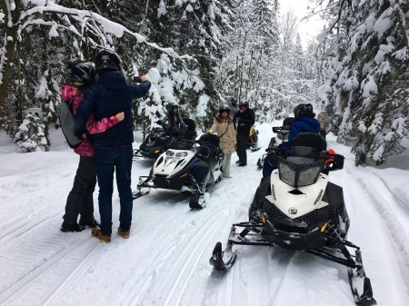 Снегоход зимой