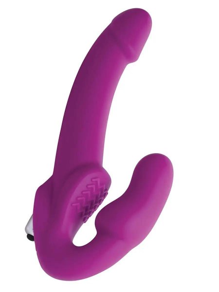 Youtoys безремневой страпон с вибрацией розовый