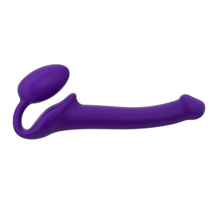 Черный безремневой страпон с вибрацией