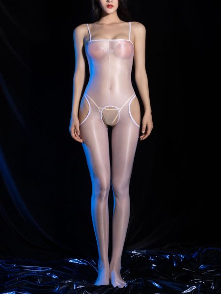Прозрачное боди с открытой промежностью