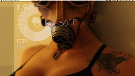 Девушка в противогазе