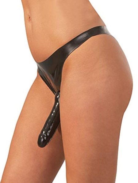 Латексные трусы страпон