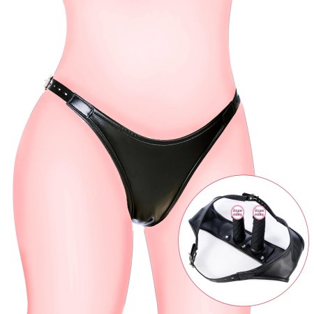 Кожаные трусики для страпона