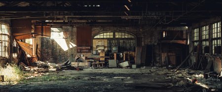 Заброшенный завод внутри