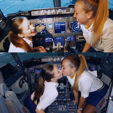 Лесби стюардессы