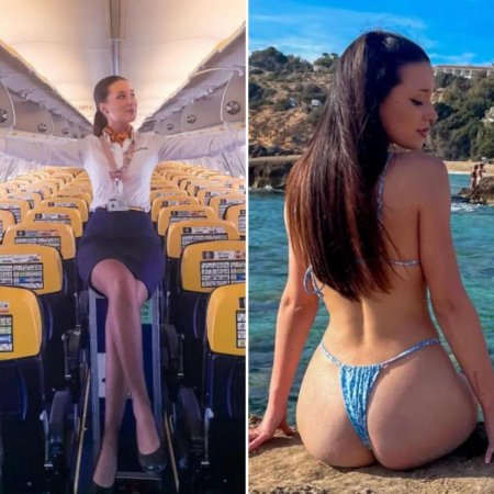 Голые стюардессы в самолете