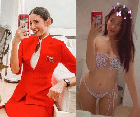 Стюардессы в униформе и без неё