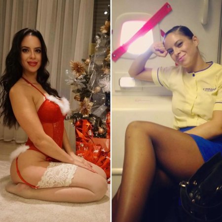 Стюардессы в форме и без