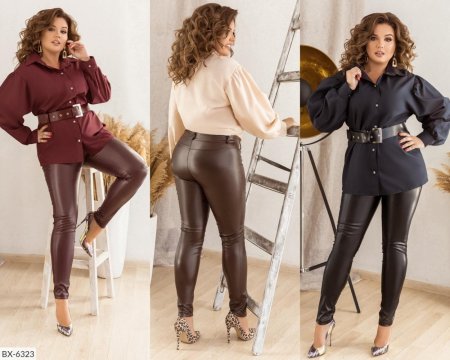 Брюки из экокожи женские