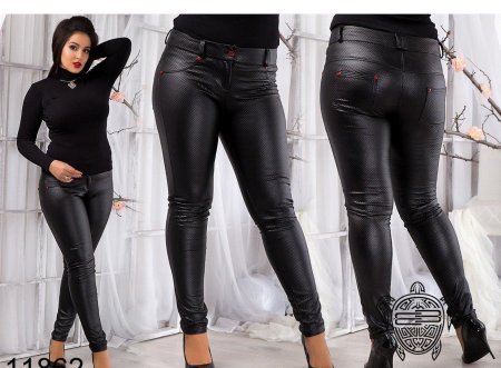 Брюки из экокожи