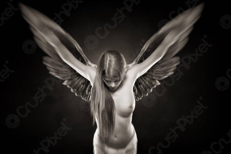 Крыльями ангела ню