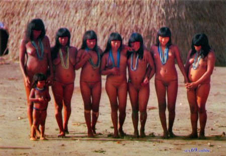Индейцы с реки xingu бразилия