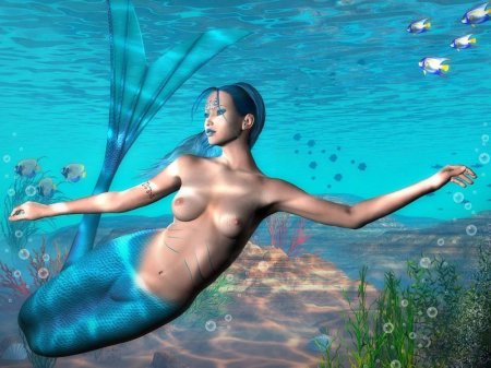 Русалка с большими сиськами