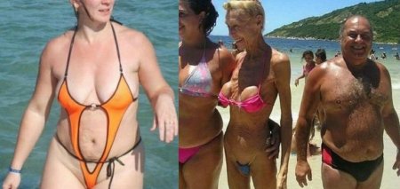 Смешной женский купальник