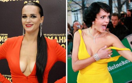 Певица слава засветила грудь